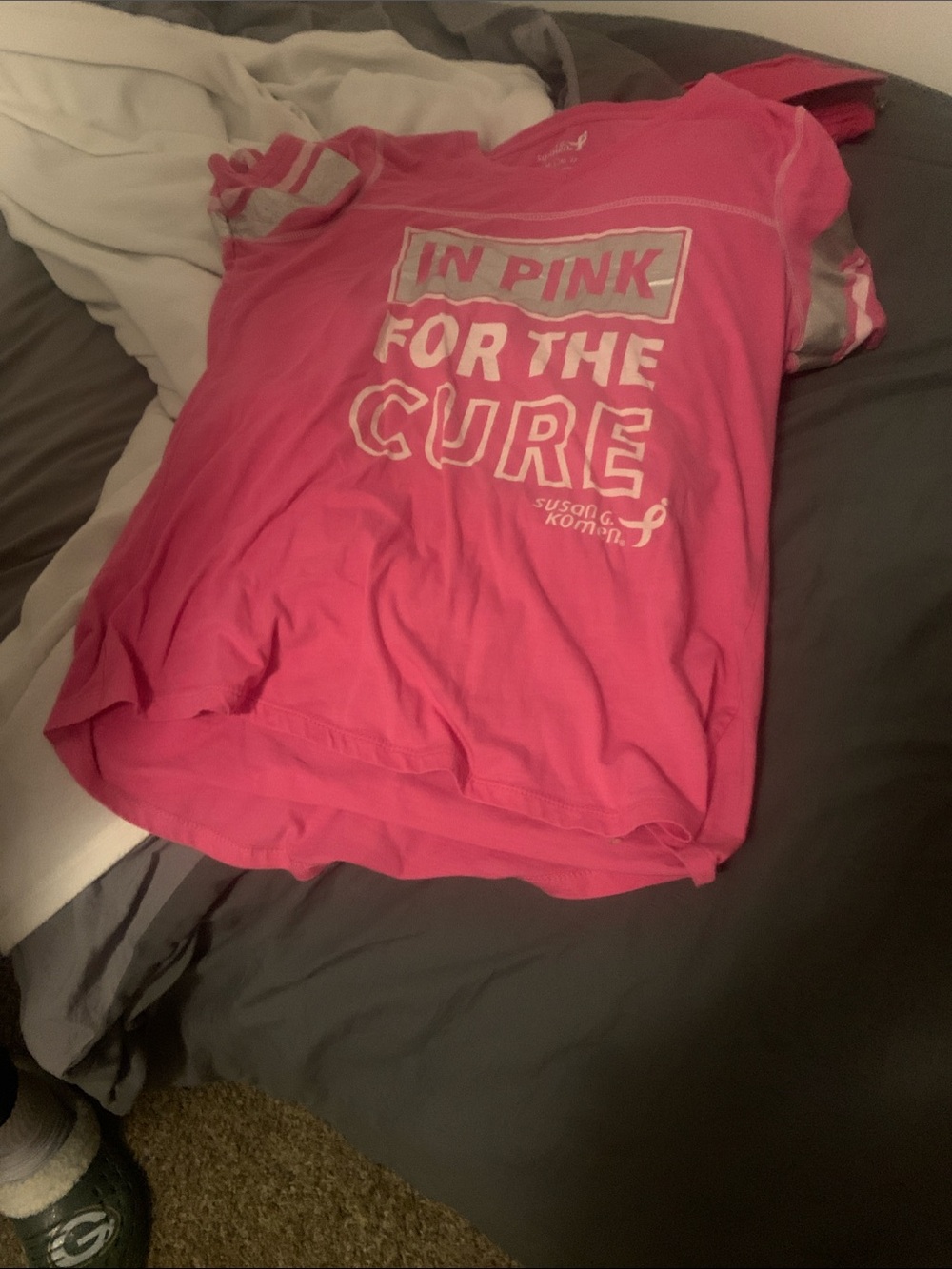PINK Victoria's Secret Kids 'In Pink For The Cure' Graphic Tee - Bright Pink